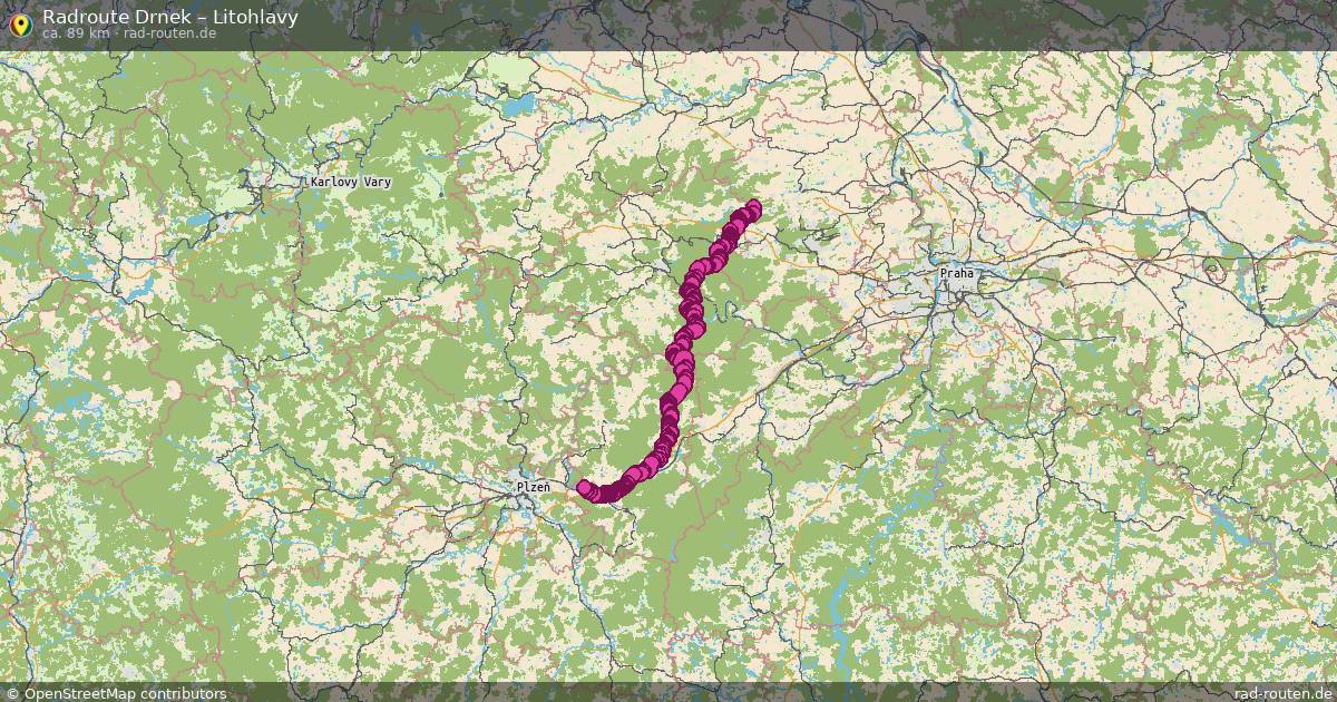 Fahrradroute Drnek – Litohlavy
