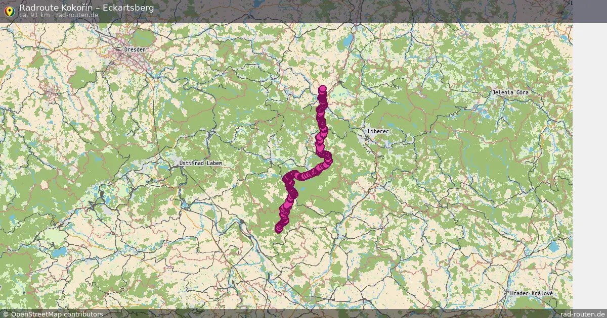 Radtour Kokořín – Eckartsberg