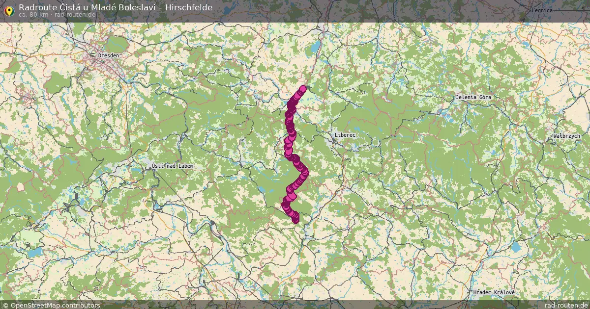 Radtour Čistá U Mladé Boleslavi – Hirschfelde