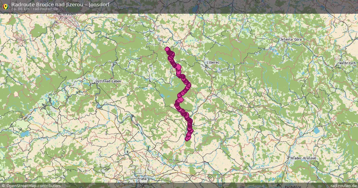 Radtour Brodce Nad Jizerou – Jonsdorf