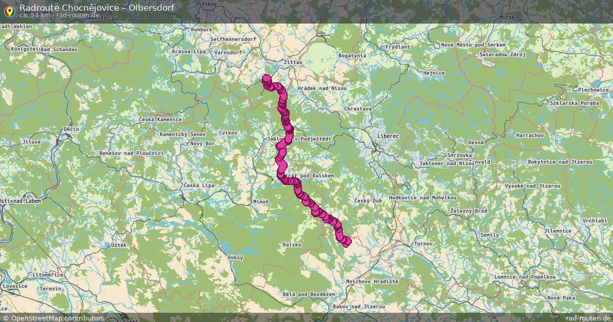 Radtour Chocnějovice – Olbersdorf