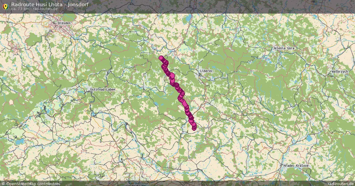 Radtour Husí Lhota – Jonsdorf