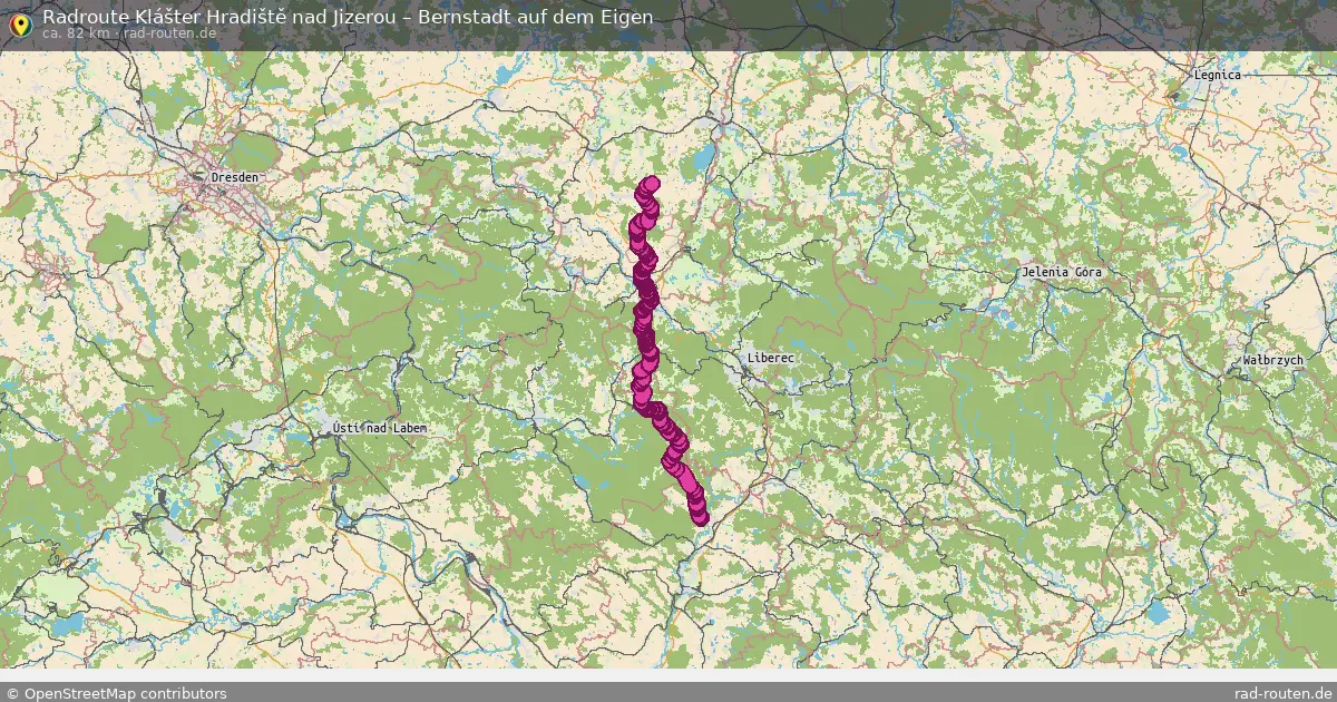 Radtour Klášter Hradiště Nad Jizerou – Bernstadt Auf Dem Eigen