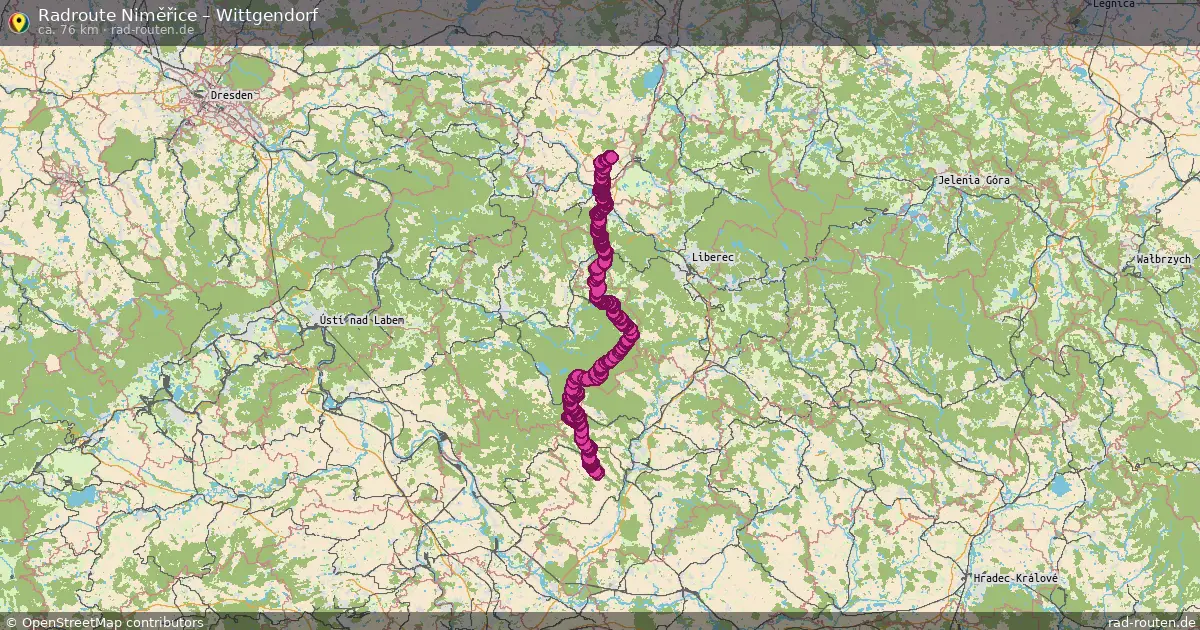 Radtour Niměřice – Wittgendorf