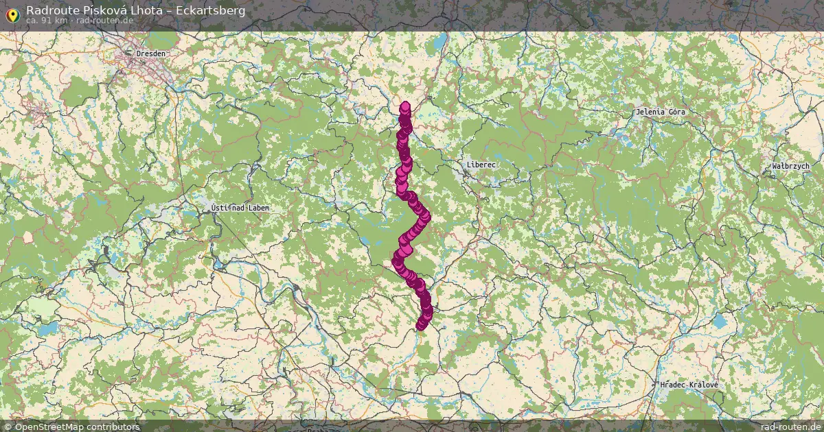 Radtour Písková Lhota – Eckartsberg