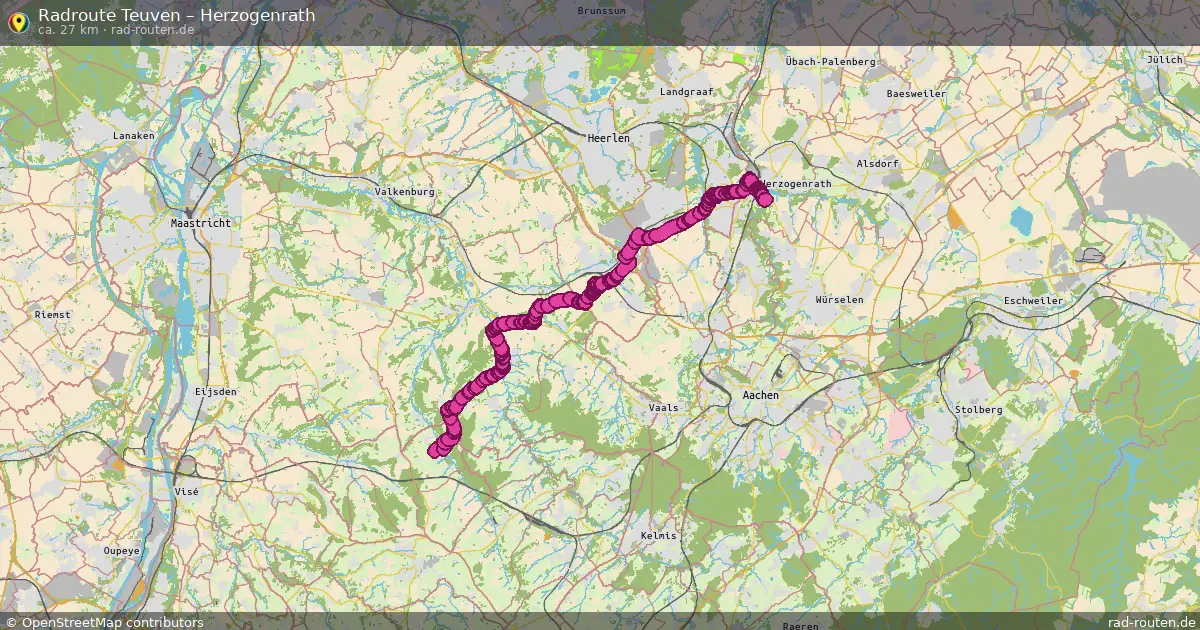 Fahrradroute Teuven – Herzogenrath (27 km) – Rad-Routen.de