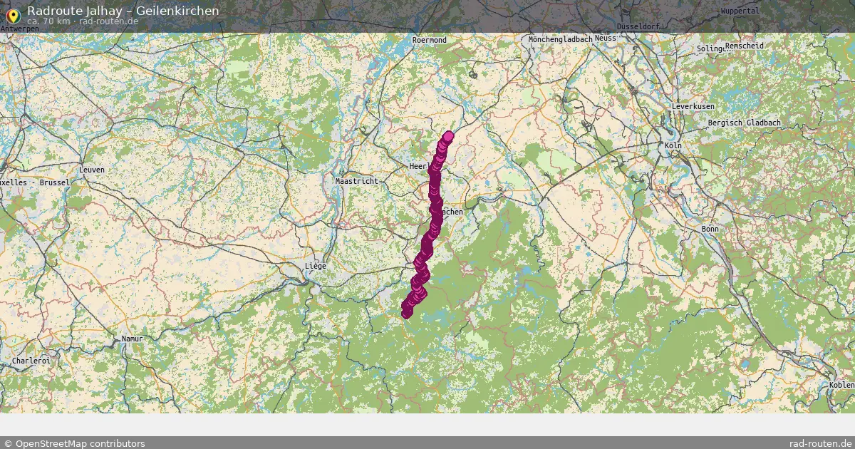 Fahrradroute Jalhay – Geilenkirchen (70 km) – Rad-Routen.de
