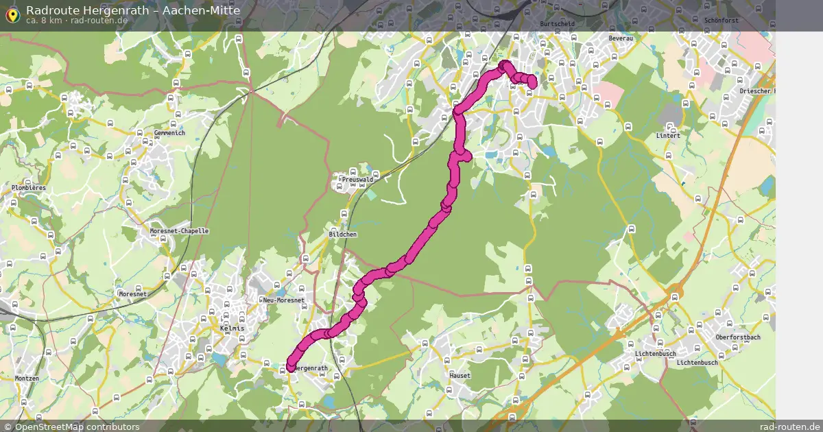 Radtour Hergenrath – Aachen-Mitte