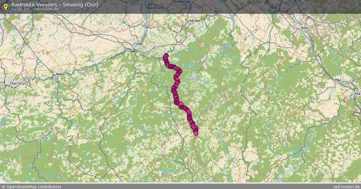 Fahrradroute Verviers – Sevenig (Our)