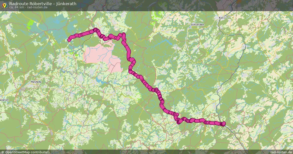 Fahrradroute Robertville – Jünkerath (44 km) – Rad-Routen.de