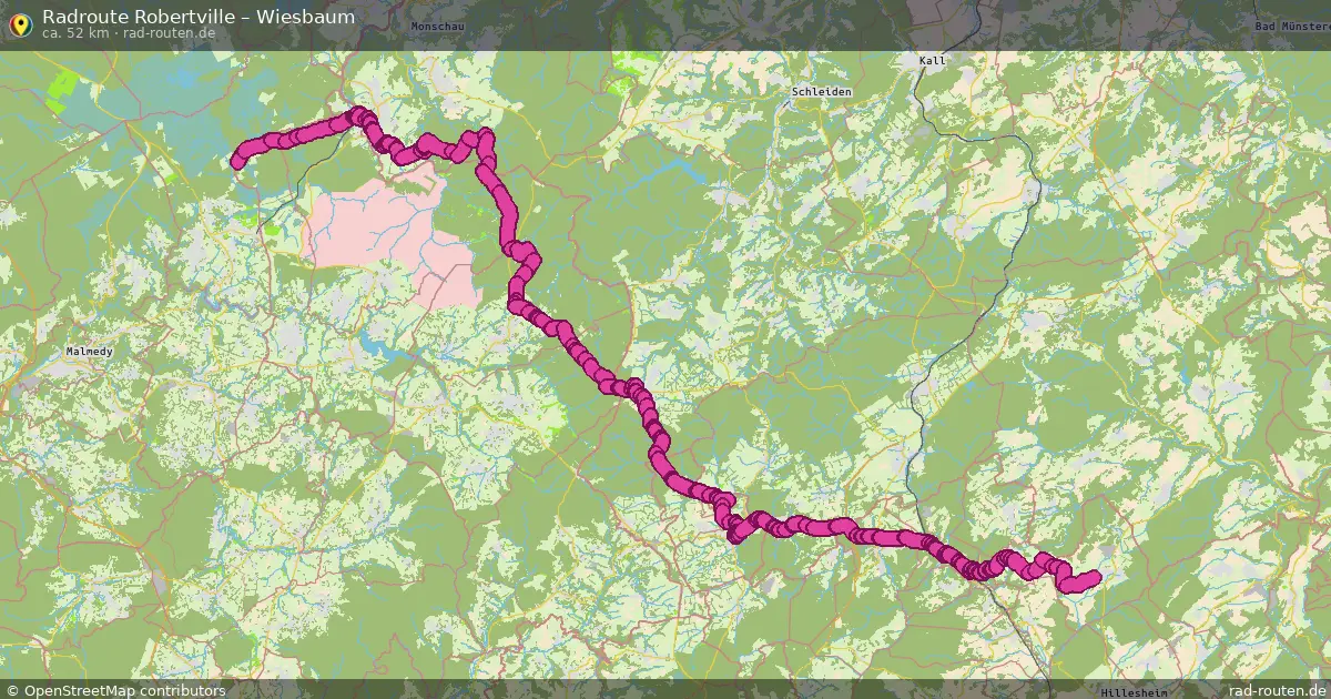 Fahrradroute Robertville – Wiesbaum (52 km) – Rad-Routen.de