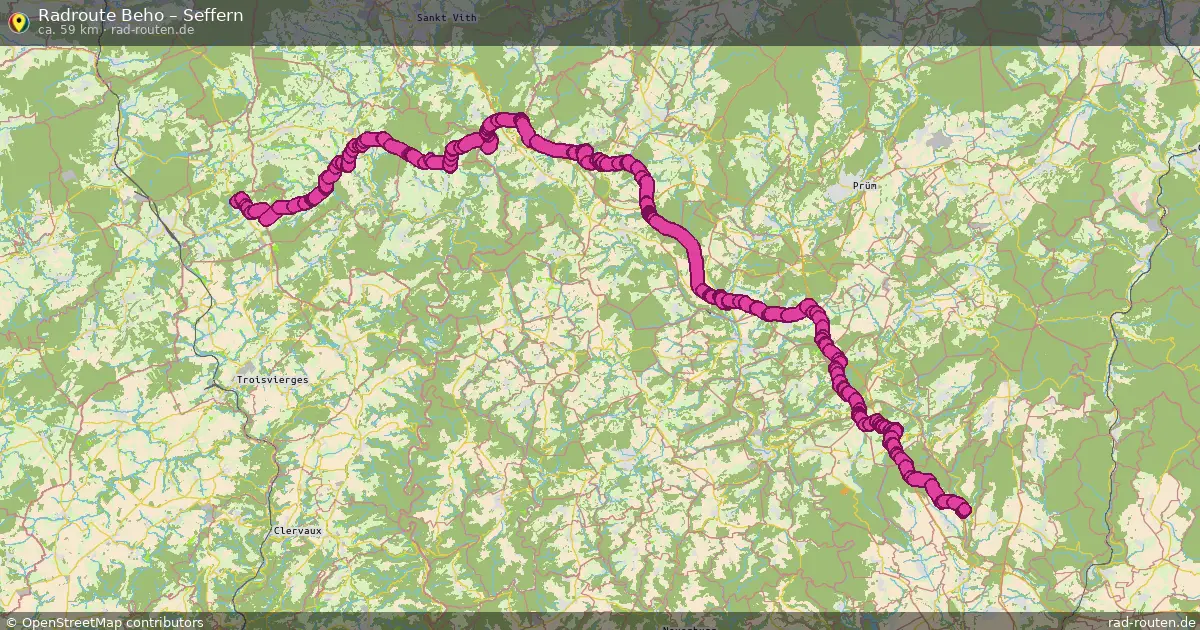 Fahrradroute Beho – Seffern (59 km) – Rad-Routen.de