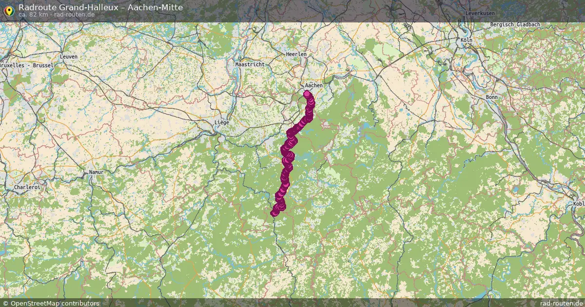 Radtour Grand-Halleux – Aachen-Mitte