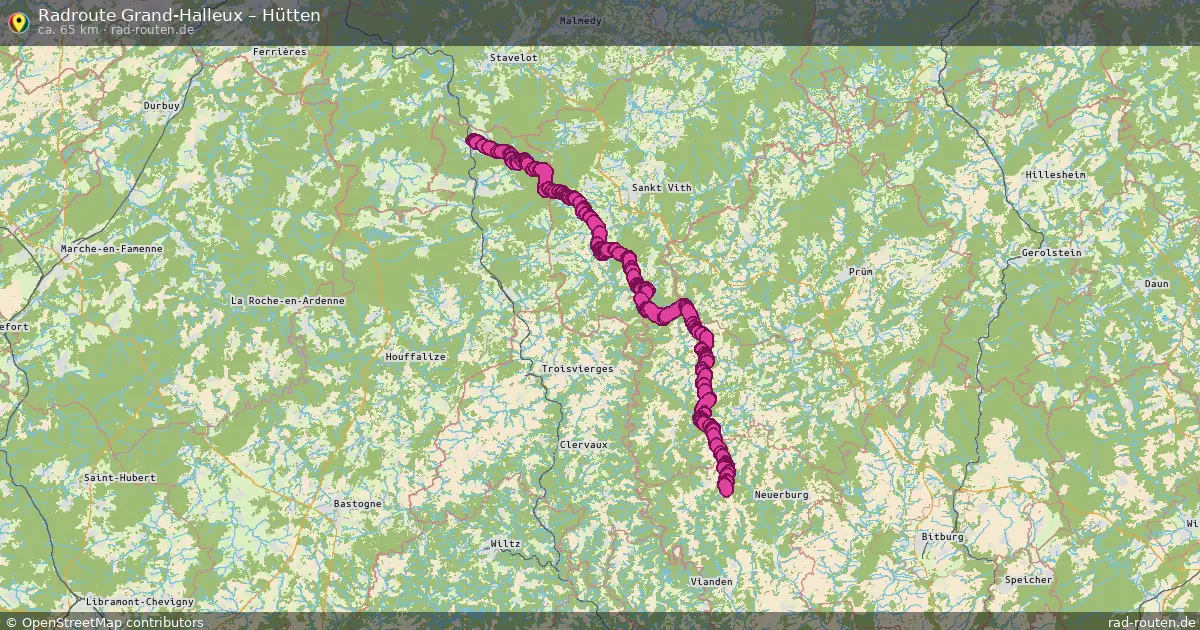 Radtour Grand-Halleux – Hütten