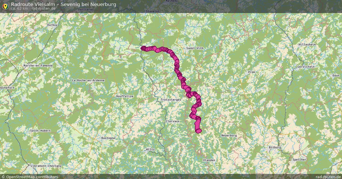 Fahrradroute Vielsalm – Sevenig Bei Neuerburg (62 km) – Rad-Routen.de