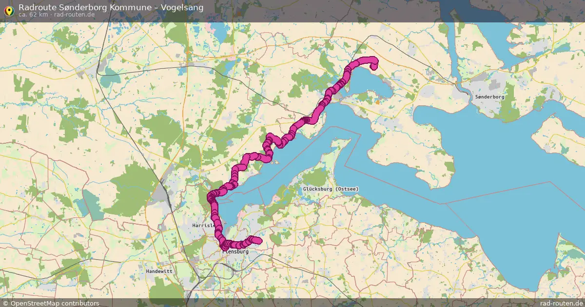 Fahrradroute von Sønderborg Kommune nach Vogelsang
