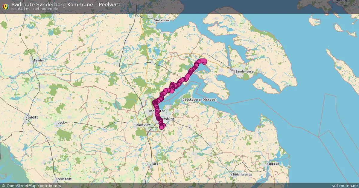 Fahrradroute von Sønderborg Kommune nach Peelwatt