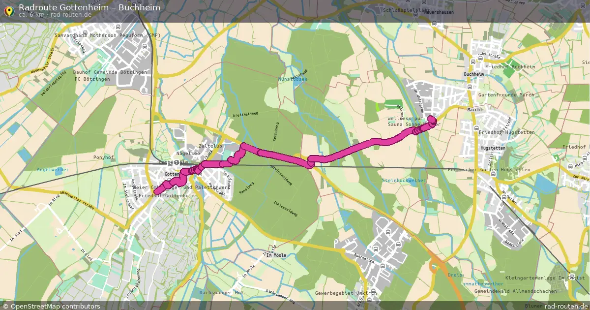 Fahrradroute Gottenheim – Buchheim