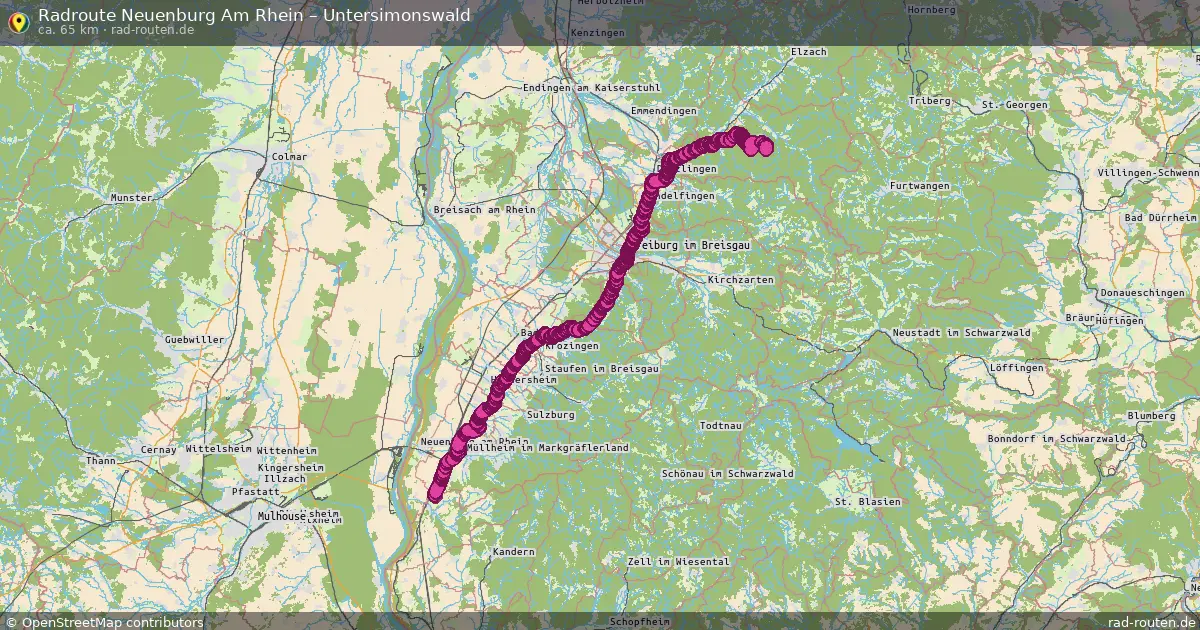 Fahrradroute Neuenburg Am Rhein – Untersimonswald