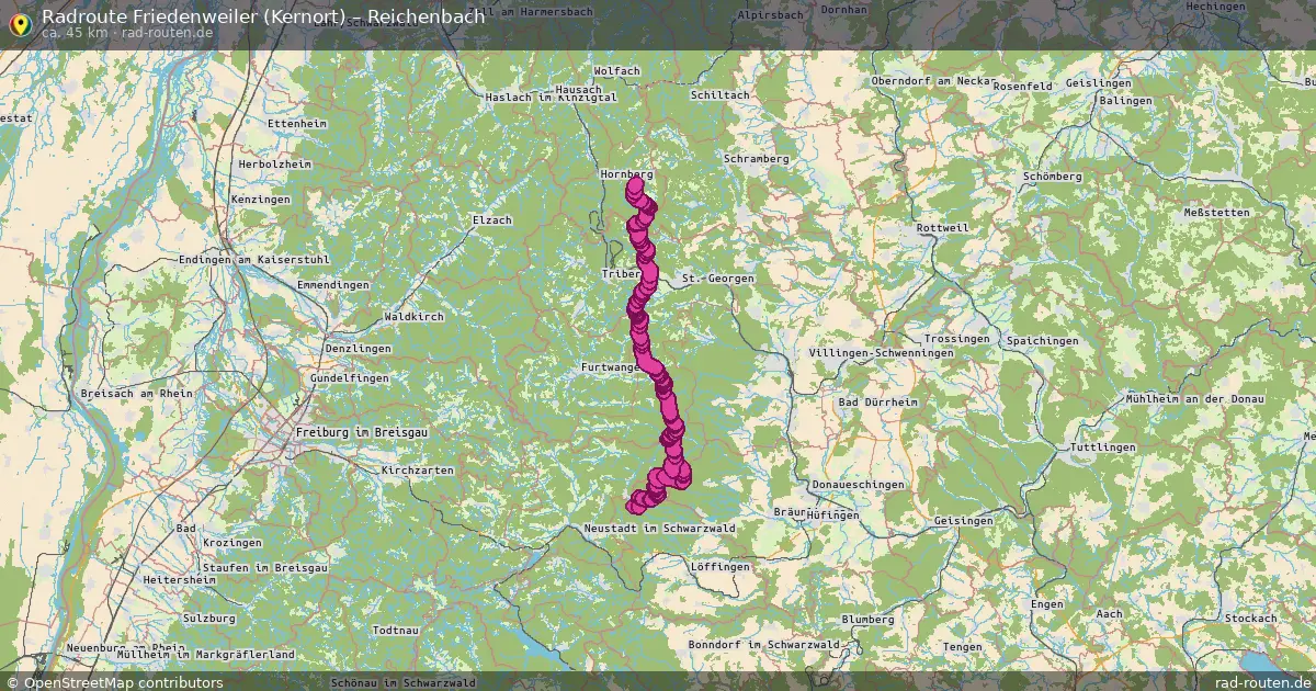 Radtour Friedenweiler (Kernort) – Reichenbach
