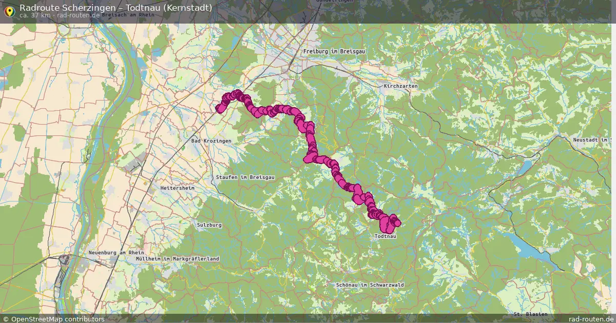 Radtour Scherzingen – Todtnau (Kernstadt)