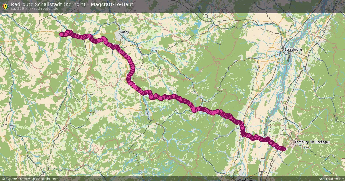 Radtour Schallstadt (Kernort) – Magstatt-Le-Haut