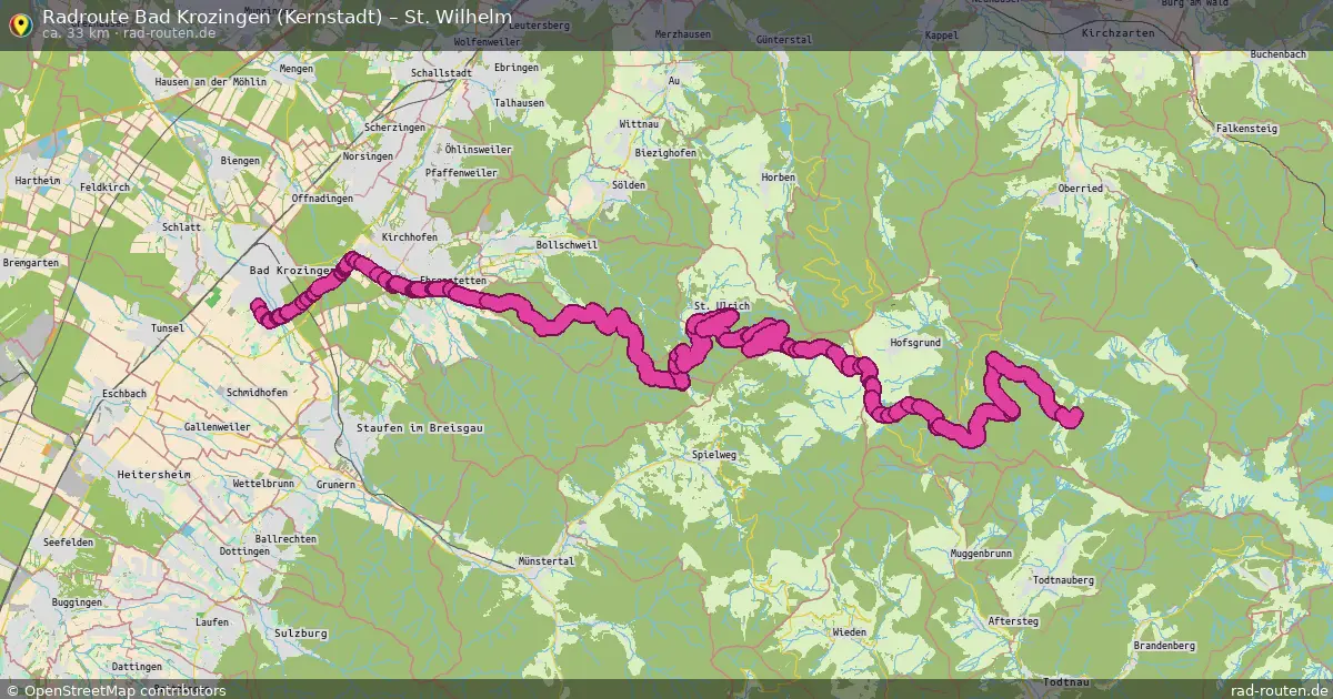 Radtour Bad Krozingen (Kernstadt) – St. Wilhelm