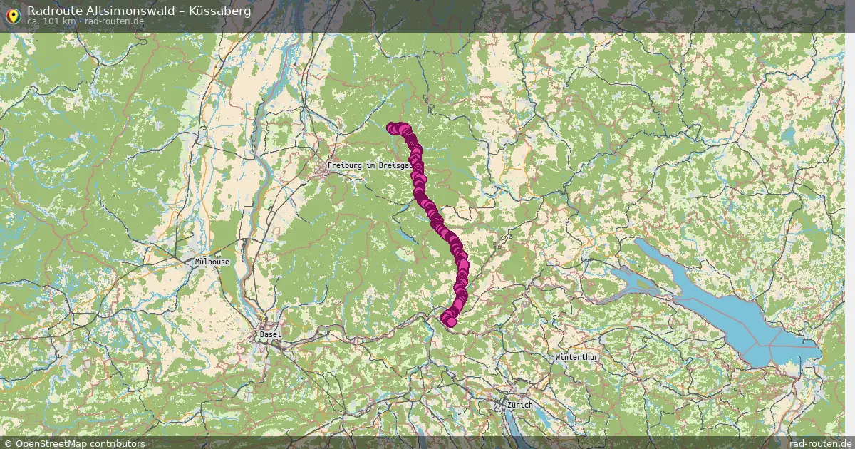 Fahrradroute Altsimonswald – Küssaberg
