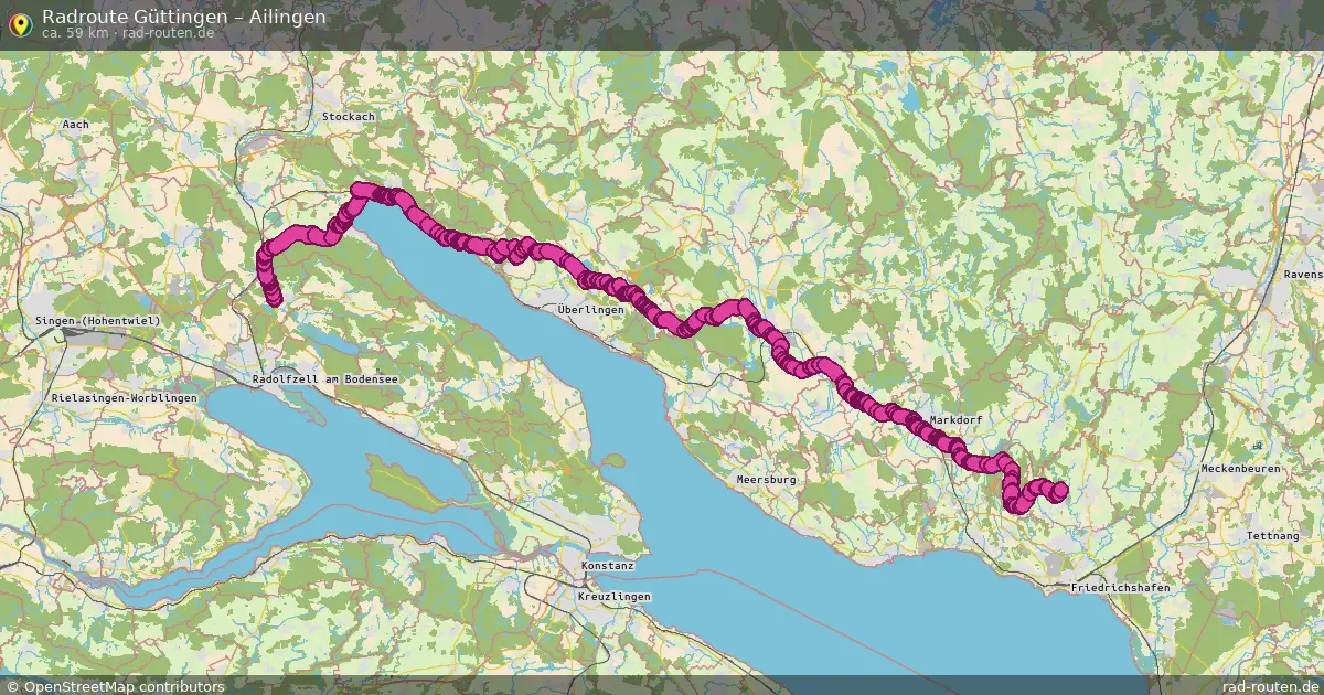 Fahrradroute Güttingen – Ailingen (59 km) – Rad-Routen.de