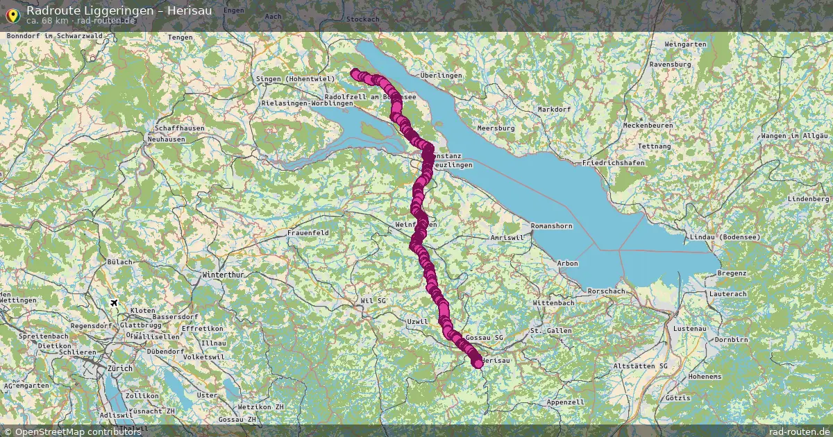 Fahrradroute Liggeringen – Herisau