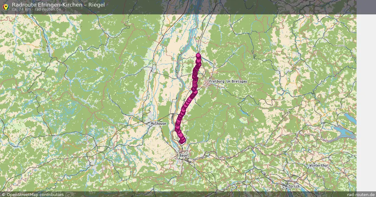 Fahrradroute Efringen-Kirchen – Riegel (74 km) – Rad-Routen.de