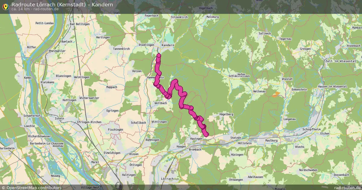 Radtour Lörrach (Kernstadt) – Kandern