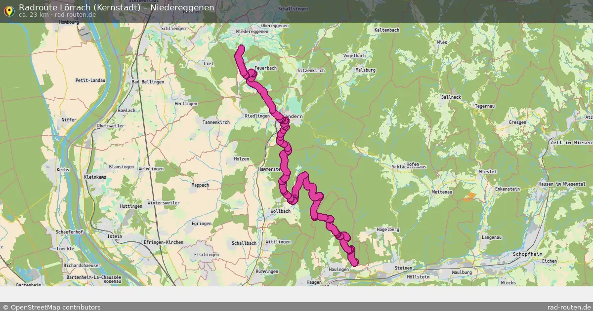 Radtour Lörrach (Kernstadt) – Niedereggenen