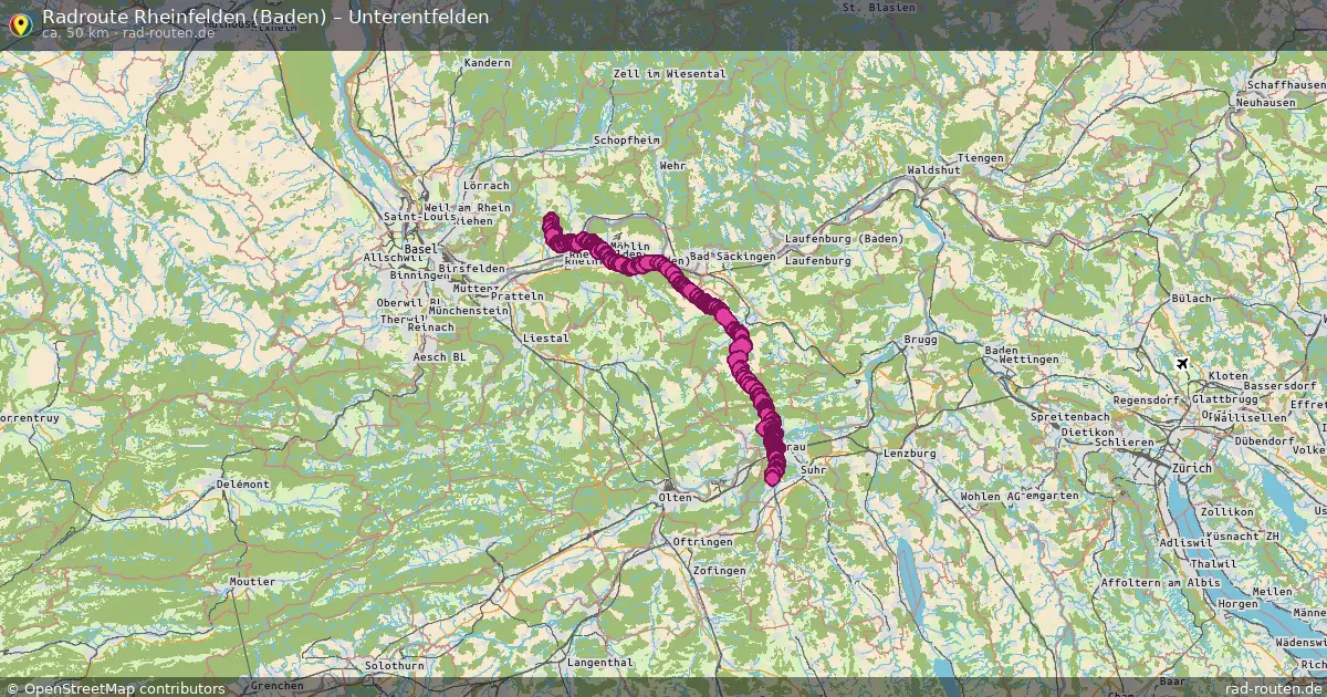 Radtour Rheinfelden (Baden) – Unterentfelden