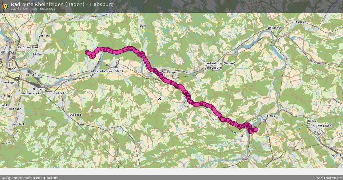Radtour Rheinfelden (Baden) – Habsburg