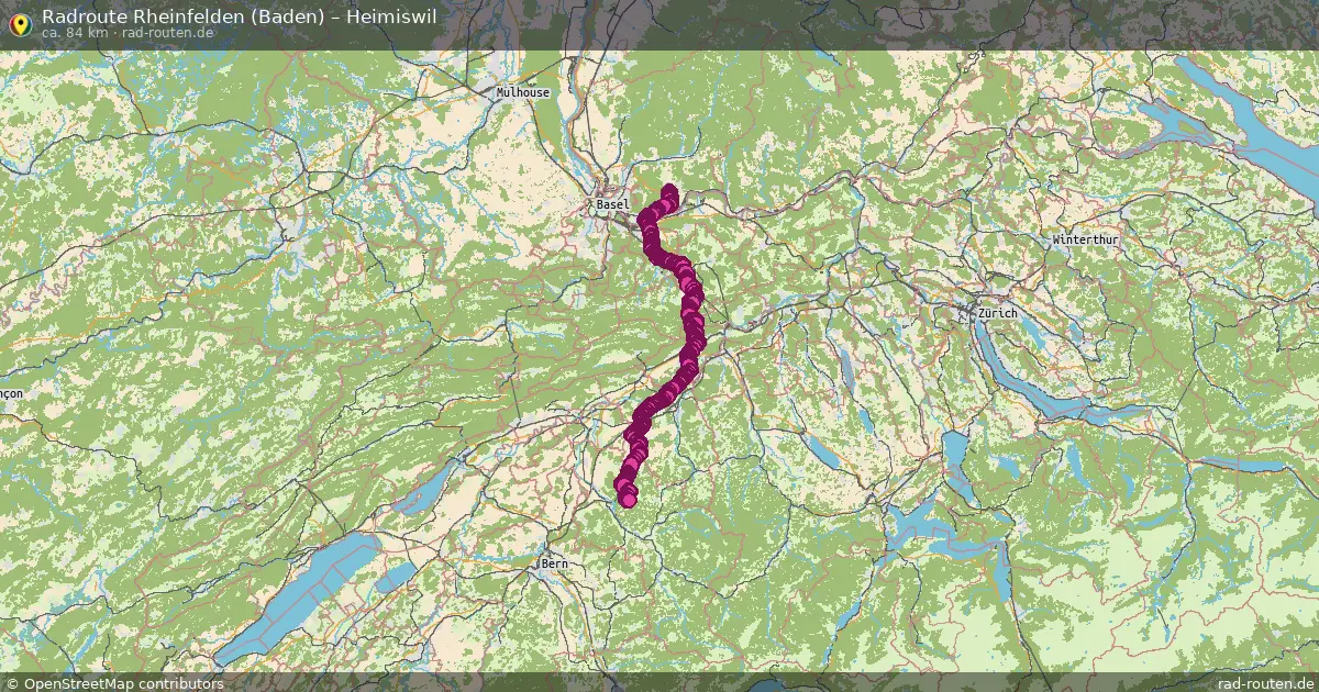 Radtour Rheinfelden (Baden) – Heimiswil