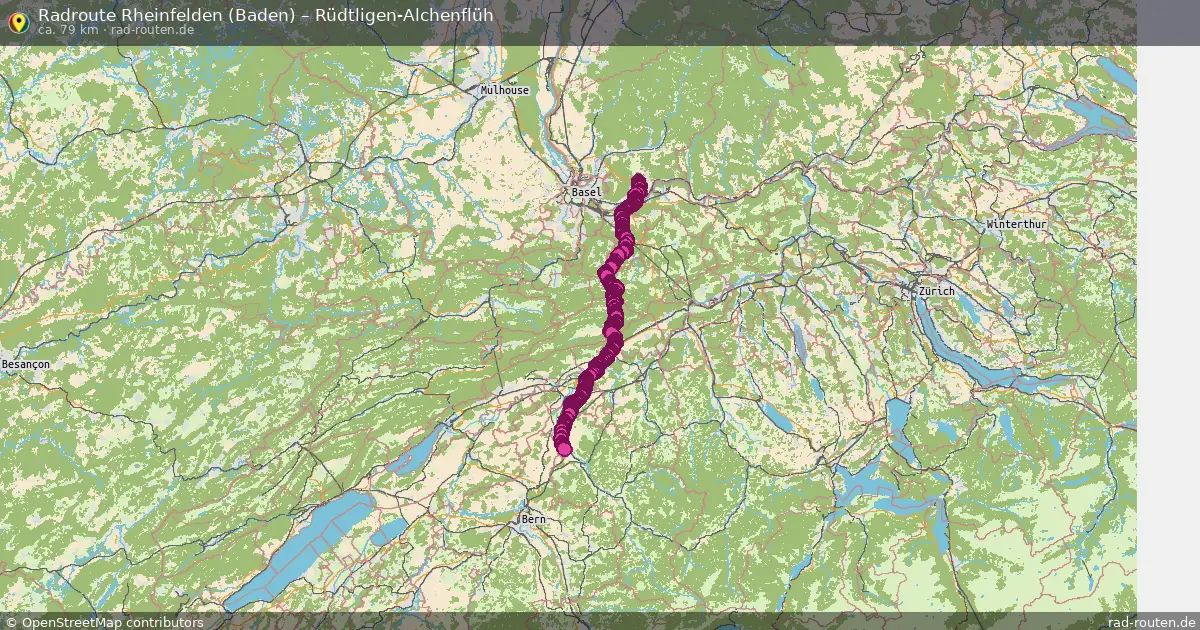 Radtour Rheinfelden (Baden) – Rüdtligen-Alchenflüh