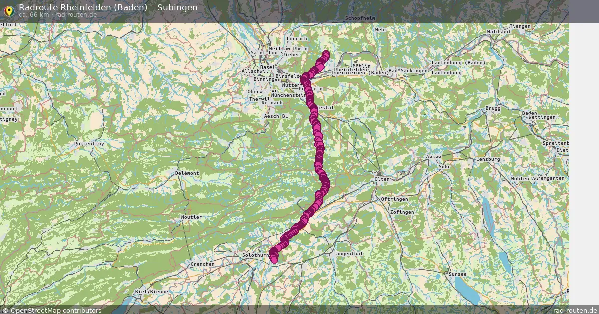 Radtour Rheinfelden (Baden) – Subingen