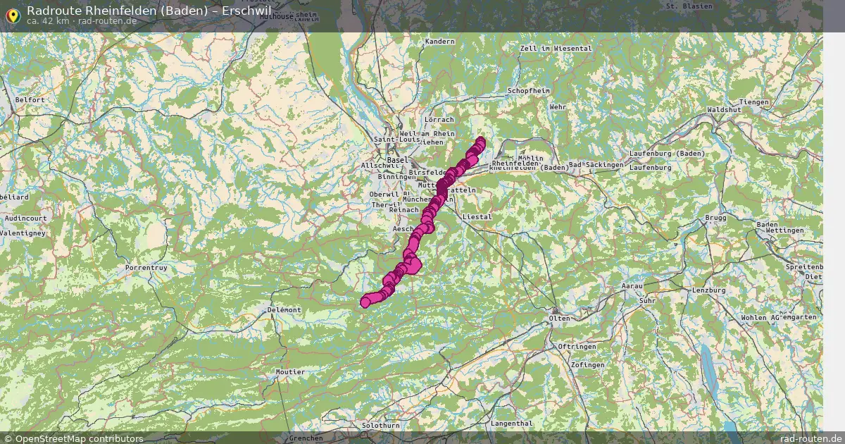 Radtour Rheinfelden (Baden) – Erschwil