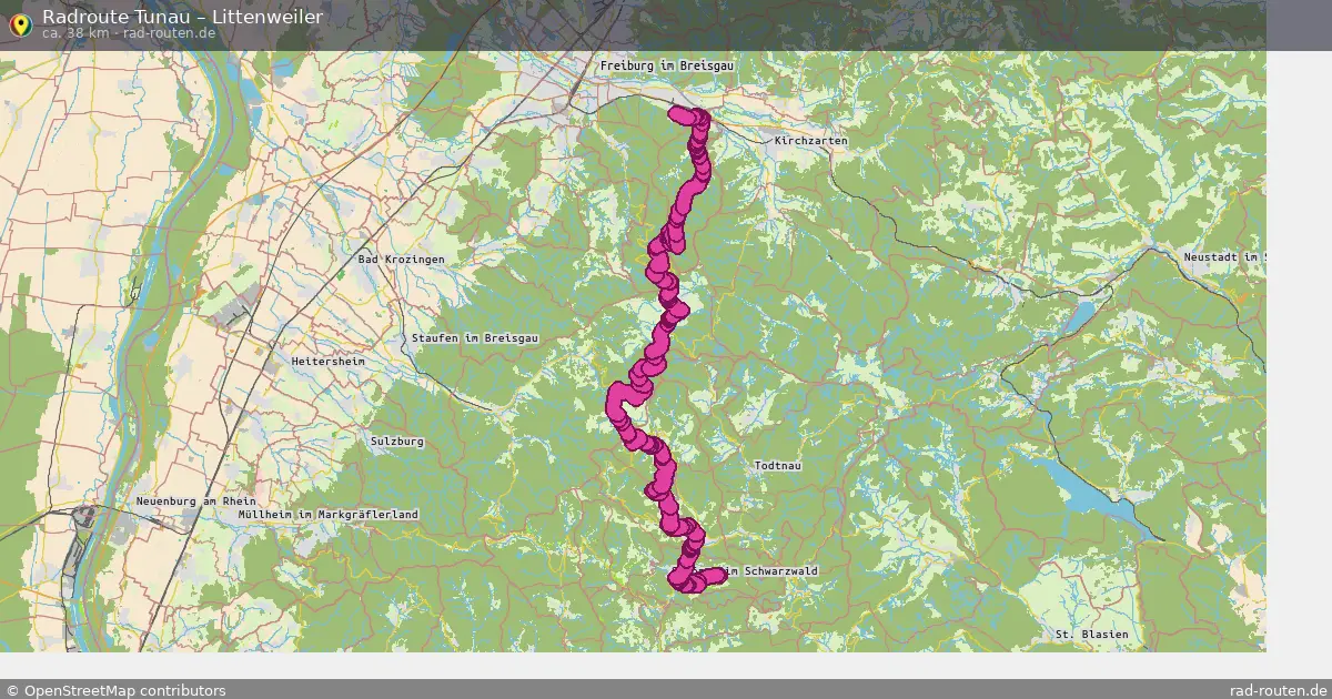 Fahrradroute Tunau – Littenweiler