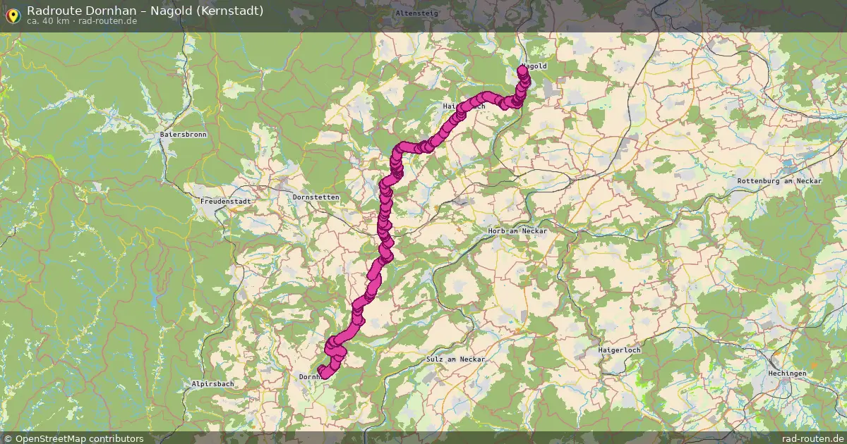 Radtour Dornhan – Nagold (Kernstadt)