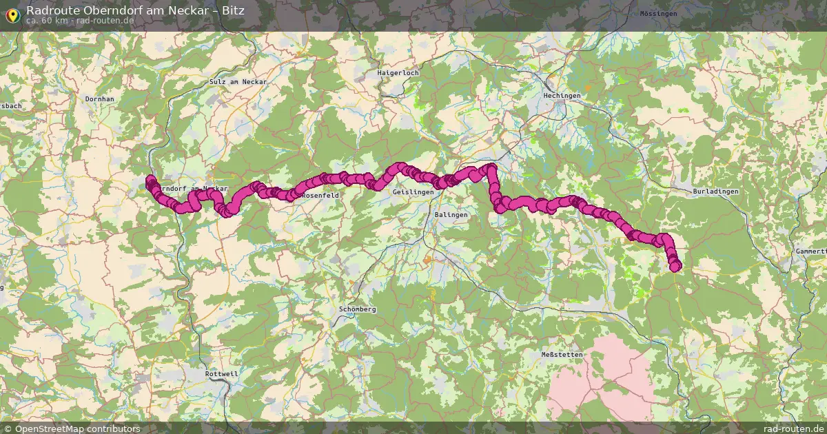 Fahrradroute Oberndorf Am Neckar â Bitz