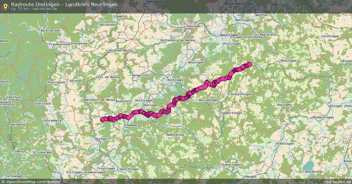 Radtour Dietingen – Landkreis Reutlingen