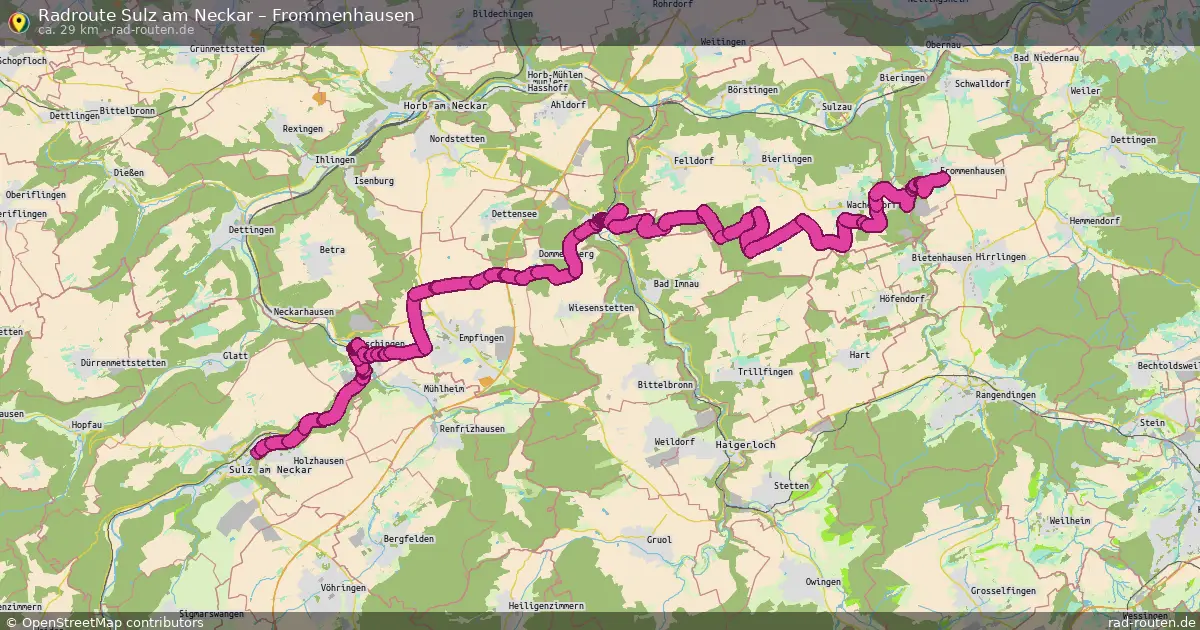 Radtour Sulz Am Neckar – Frommenhausen