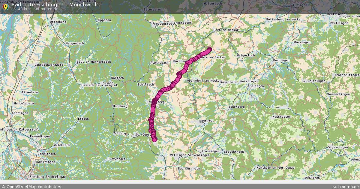 Fahrradroute Fischingen – Mönchweiler
