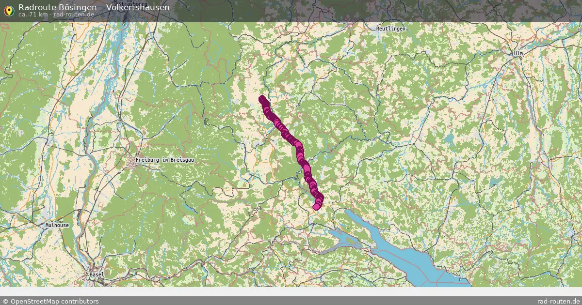 Fahrradroute Bösingen â Volkertshausen
