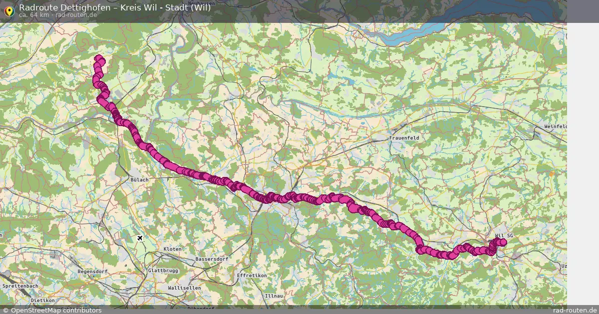 Radtour Dettighofen – Kreis Wil - Stadt (Wil)