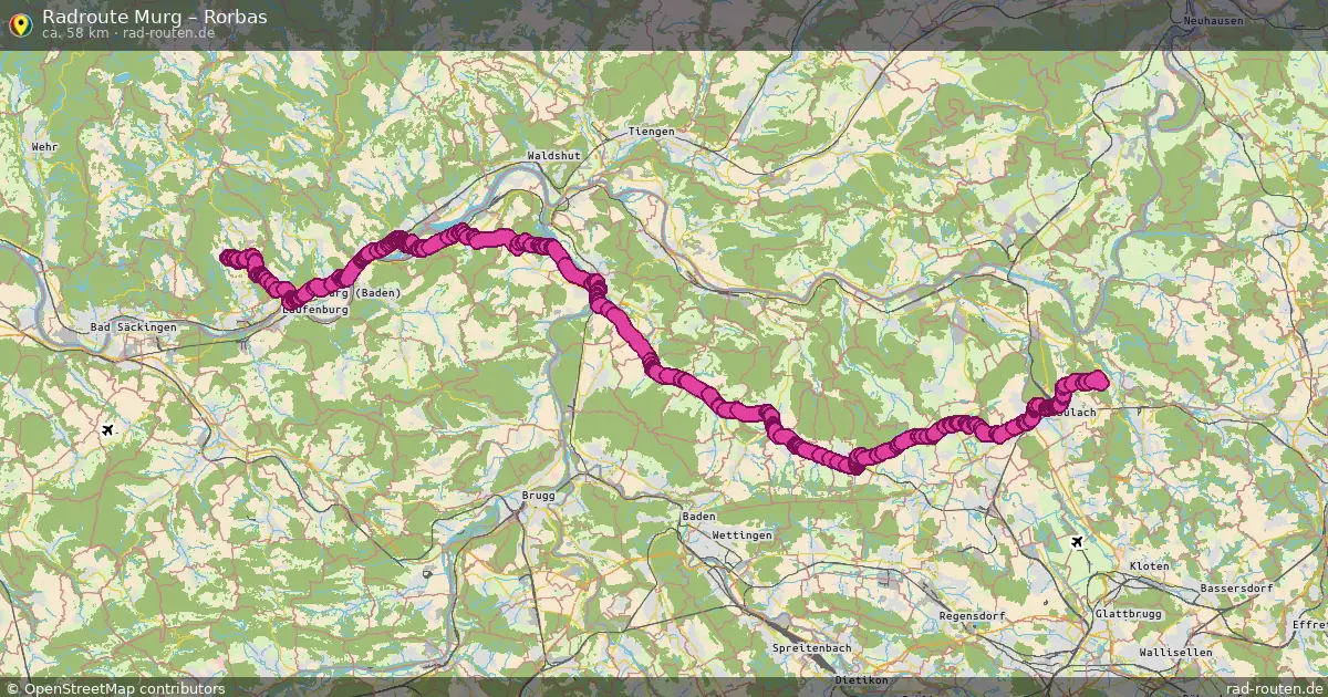 Fahrradroute Murg – Rorbas