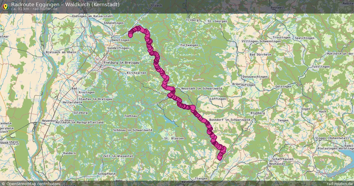Radtour Eggingen – Waldkirch (Kernstadt)