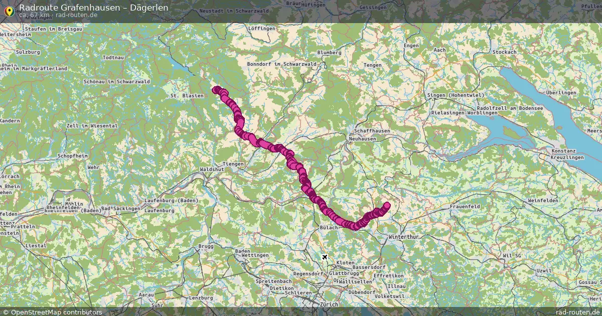 Fahrradroute Grafenhausen – Dägerlen